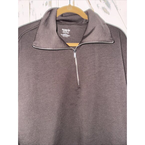 Old navy Bounce Fleece Half-Zip Pullover Sweatshirt Dark Chocolate Brown L - Picture 4 of 8